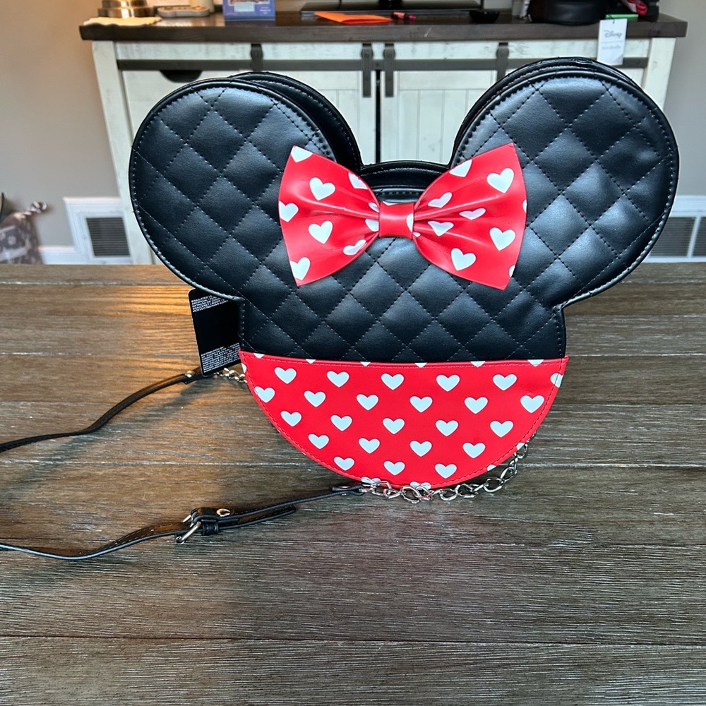 NWT Disney Loungefly Mickey and Minnie Mouse Cross Body Bag